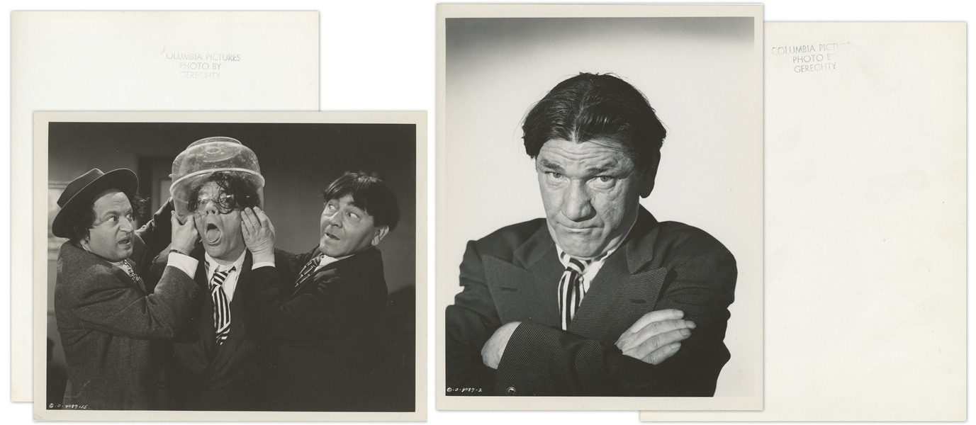 Lot of 19 Shemp Howard 10'' x 8'' Glossy Photos, From Three Stooges Films & Also His Own Films -- Plus 1 Joe Besser 10'' x 8'' Photo -- Very Good -- Full List of 12 Films Online at NateDSanders.com